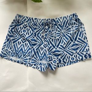 Mossimo Blue and White Patterned Shorts